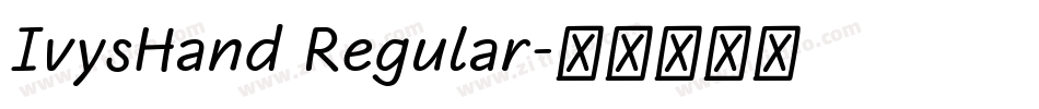 IvysHand Regular字体转换